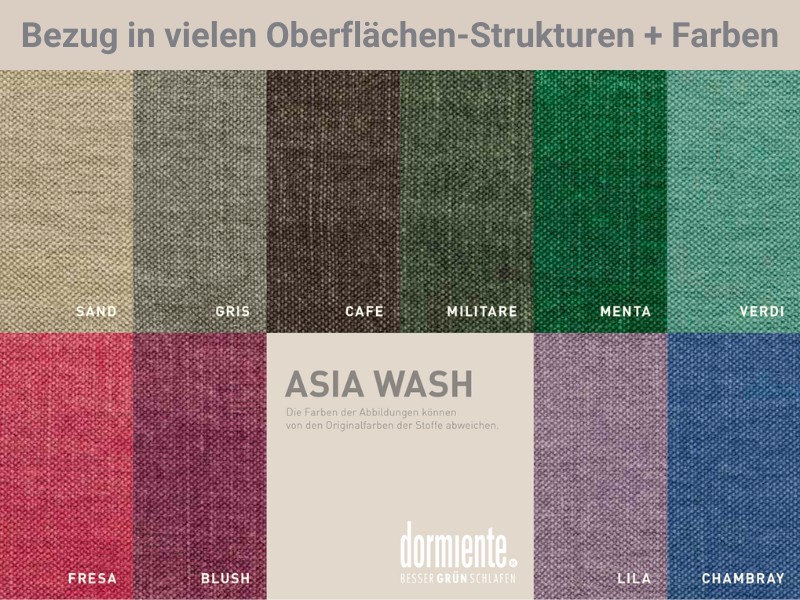 Asia-Wash als Beispiel für die große Auswahl an Farben + Strukturen bei dormiente